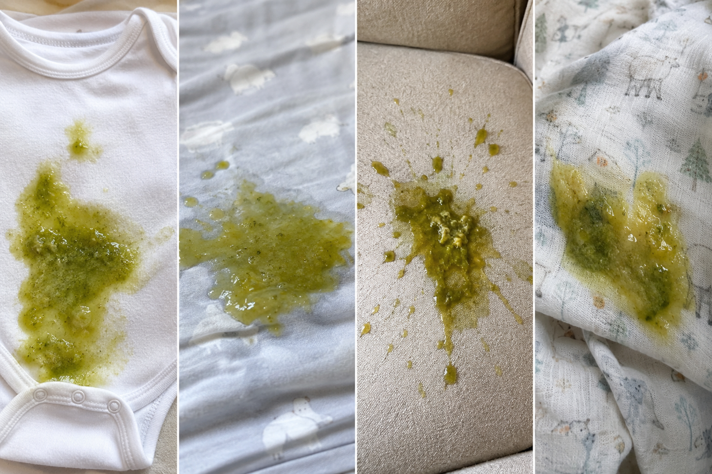 Bilious (green) vomit — educational illustration