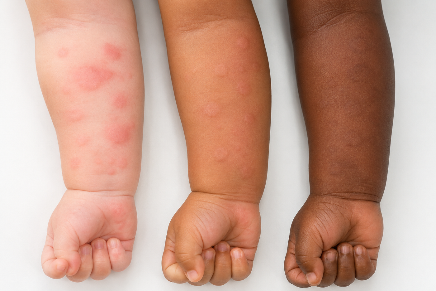 Hives rash on a child