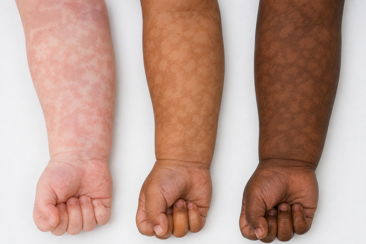 Mottled skin pattern in an infant